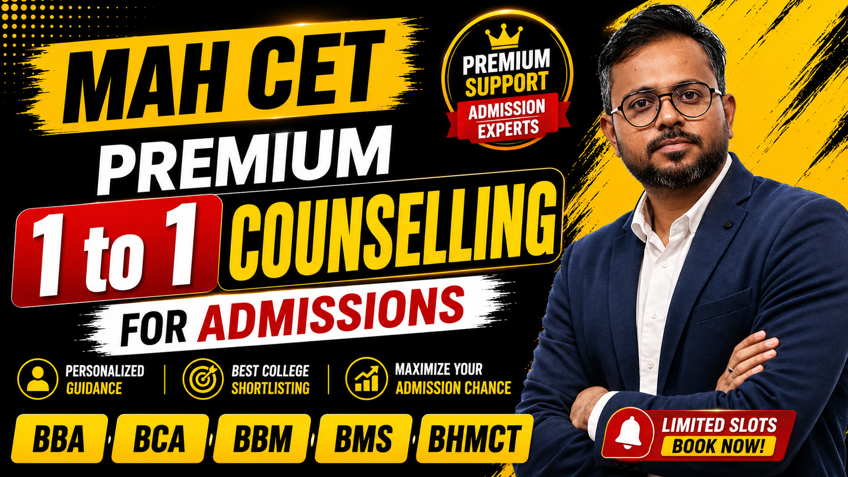 One to One Counselling for BBA BBM BMS BCA BHMCT Admissions